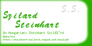 szilard steinhart business card